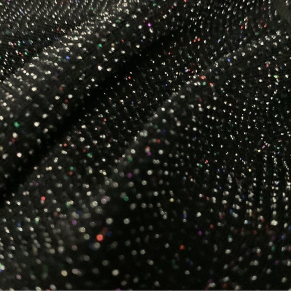 LEITH Shimmer Ruched Mini Dress in Black Multi - Picture 12 of 12